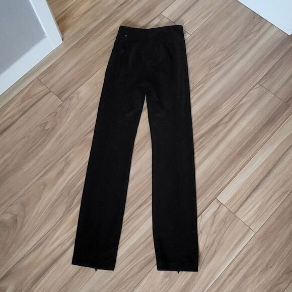 🆕️ Good American Croc Exec Faux Leather Tonal Snake High Waist Pants in Black - Picture 12 of 15